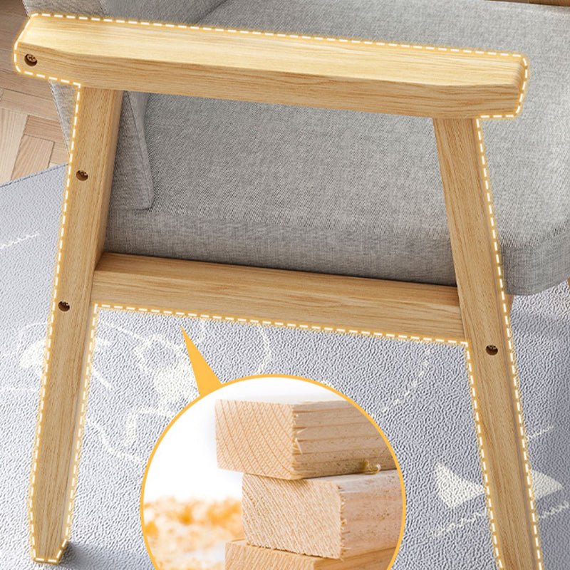 Eigentijdse massief houten rubberen houten arm eetstoel met gestoffeerd voor huis