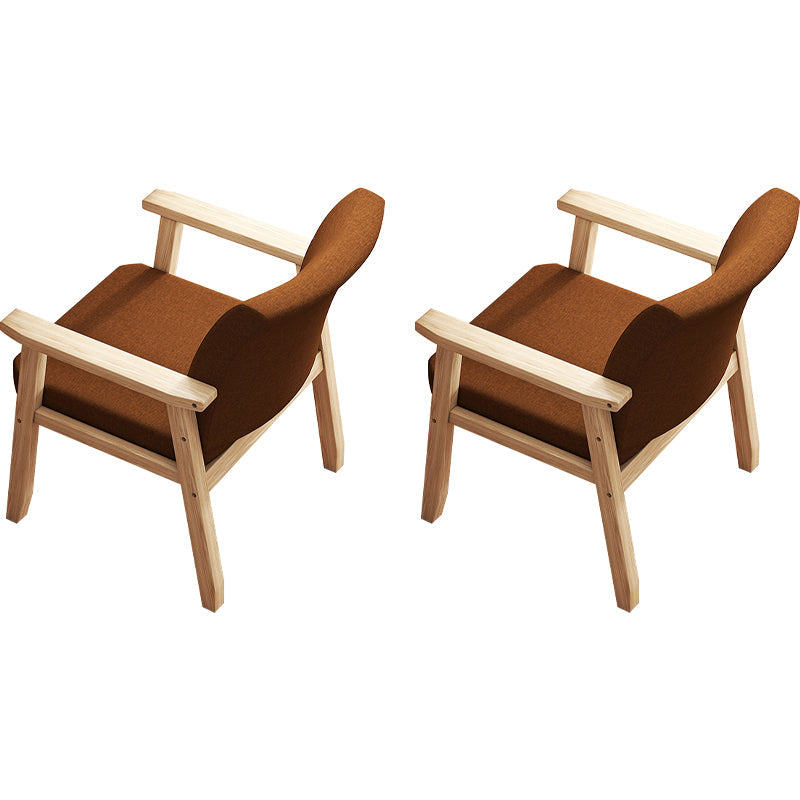 Eigentijdse massief houten rubberen houten arm eetstoel met gestoffeerd voor huis