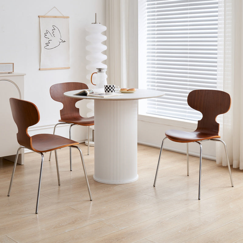 Contemporary Solid Wood Stackable Armless Dining Chair for Home Clearhalo 'Dining Chairs' 'Dining Tables & Seating' 'dining_chair' 'furn' 'furn_dining_chair' 'Furniture' 'Kitchen & Dining Furniture' 7604615