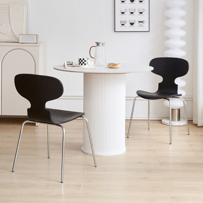 Contemporary Solid Wood Stackable Armless Dining Chair for Home Clearhalo 'Dining Chairs' 'Dining Tables & Seating' 'dining_chair' 'furn' 'furn_dining_chair' 'Furniture' 'Kitchen & Dining Furniture' 7604616