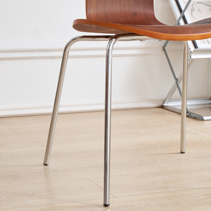 Contemporary Solid Wood Stackable Armless Dining Chair for Home Clearhalo 'Dining Chairs' 'Dining Tables & Seating' 'dining_chair' 'furn' 'furn_dining_chair' 'Furniture' 'Kitchen & Dining Furniture' 7604624