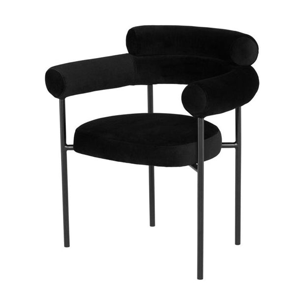 Nordic Style Upholstered Open Arm Dining Chair in Matte Finish Clearhalo 'Dining Chairs' 'Dining Tables & Seating' 'dining_chair' 'furn' 'furn_dining_chair' 'Furniture' 'Kitchen & Dining Furniture' 7604645