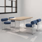 Contemporary Solid Back Dining Chair Acrylic Side Chair for Dining Room