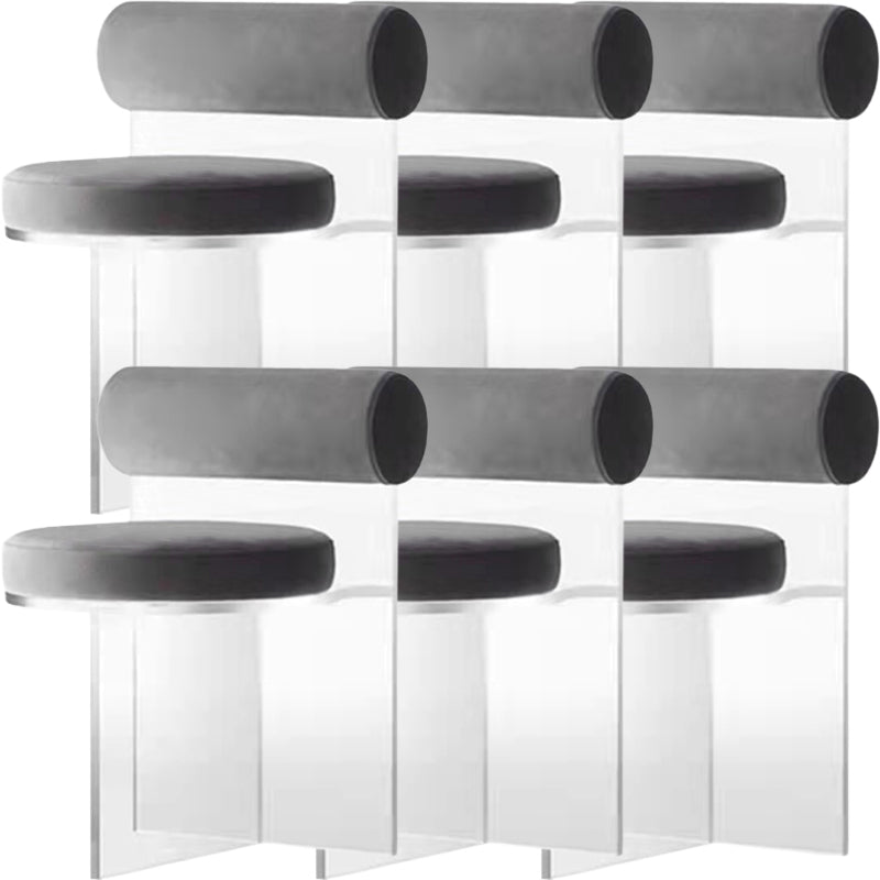 Contemporary Solid Back Dining Chair Acrylic Side Chair for Dining Room