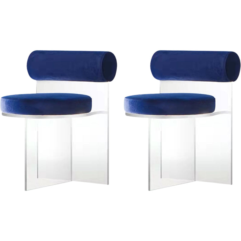 Contemporary Solid Back Dining Chair Acrylic Side Chair for Dining Room