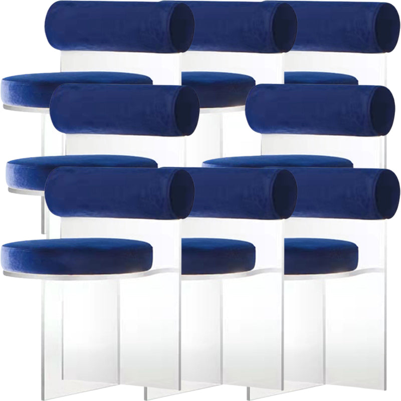 Contemporary Solid Back Dining Chair Acrylic Side Chair for Dining Room