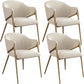 Metal Solid Back Arm Dining Chair Glam Chair for Dining Room