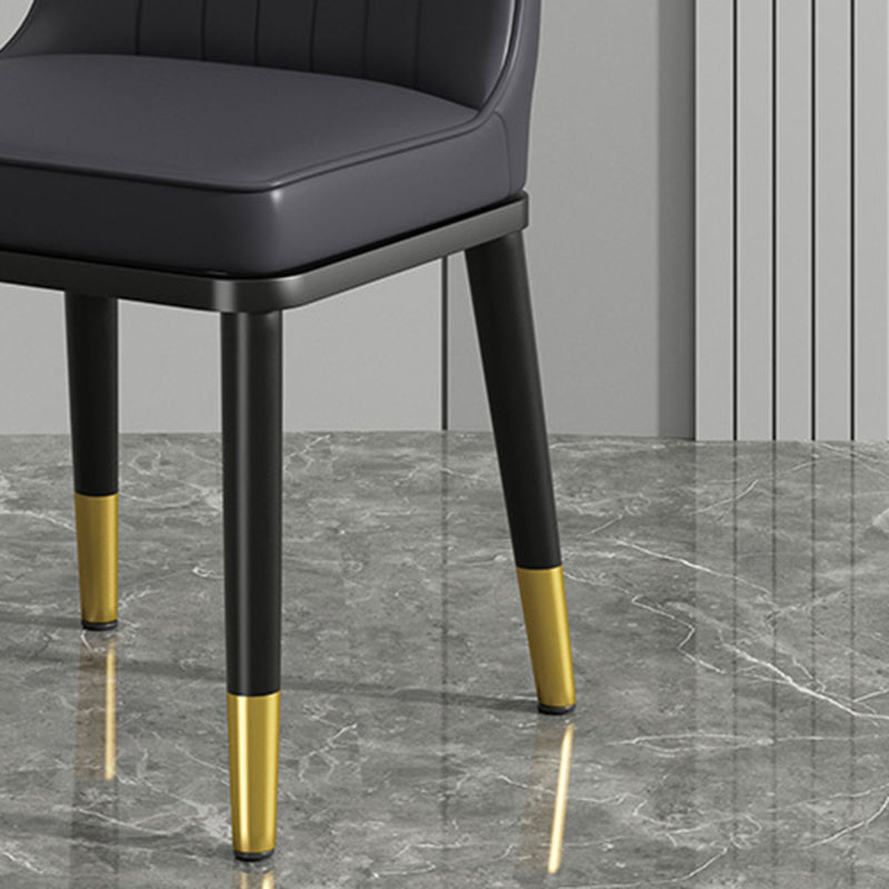 ダイニングルーム用のモダンメタルチェアパーソンズキッチンサイドチェア