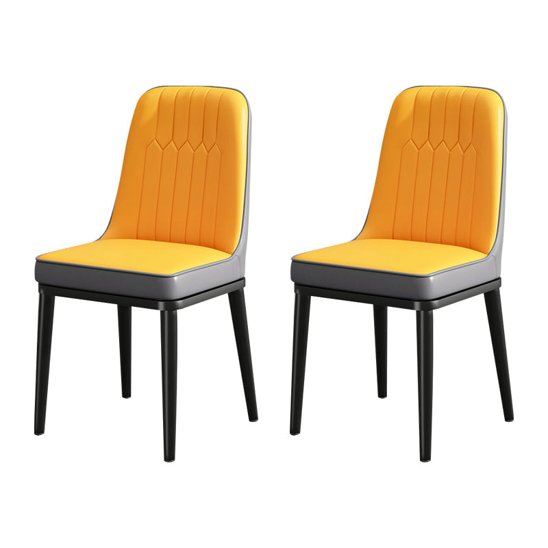 ダイニングルーム用のモダンメタルチェアパーソンズキッチンサイドチェア