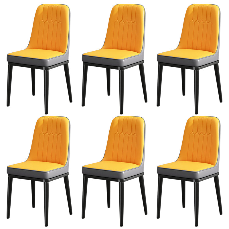 ダイニングルーム用のモダンメタルチェアパーソンズキッチンサイドチェア