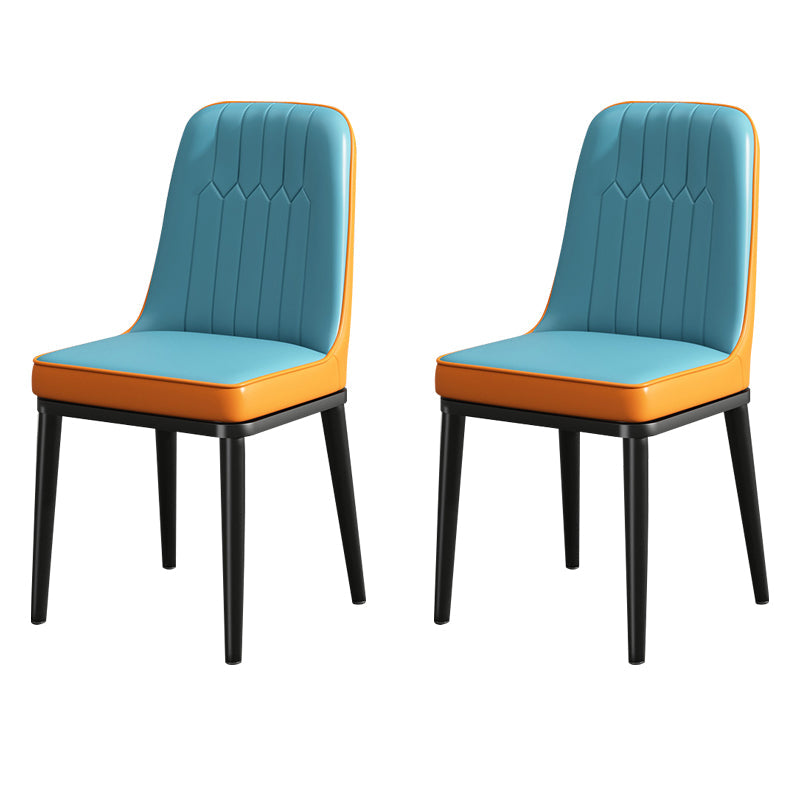 ダイニングルーム用のモダンメタルチェアパーソンズキッチンサイドチェア