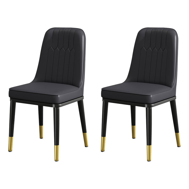 ダイニングルーム用のモダンメタルチェアパーソンズキッチンサイドチェア