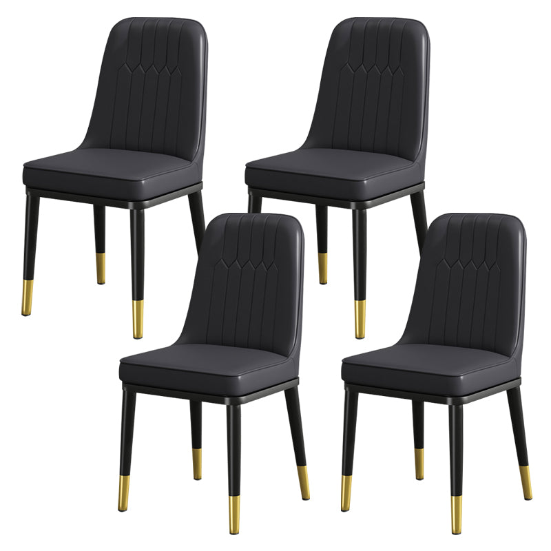 ダイニングルーム用のモダンメタルチェアパーソンズキッチンサイドチェア