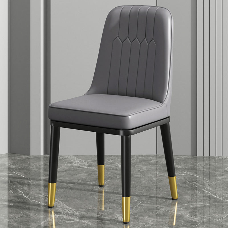 ダイニングルーム用のモダンメタルチェアパーソンズキッチンサイドチェア