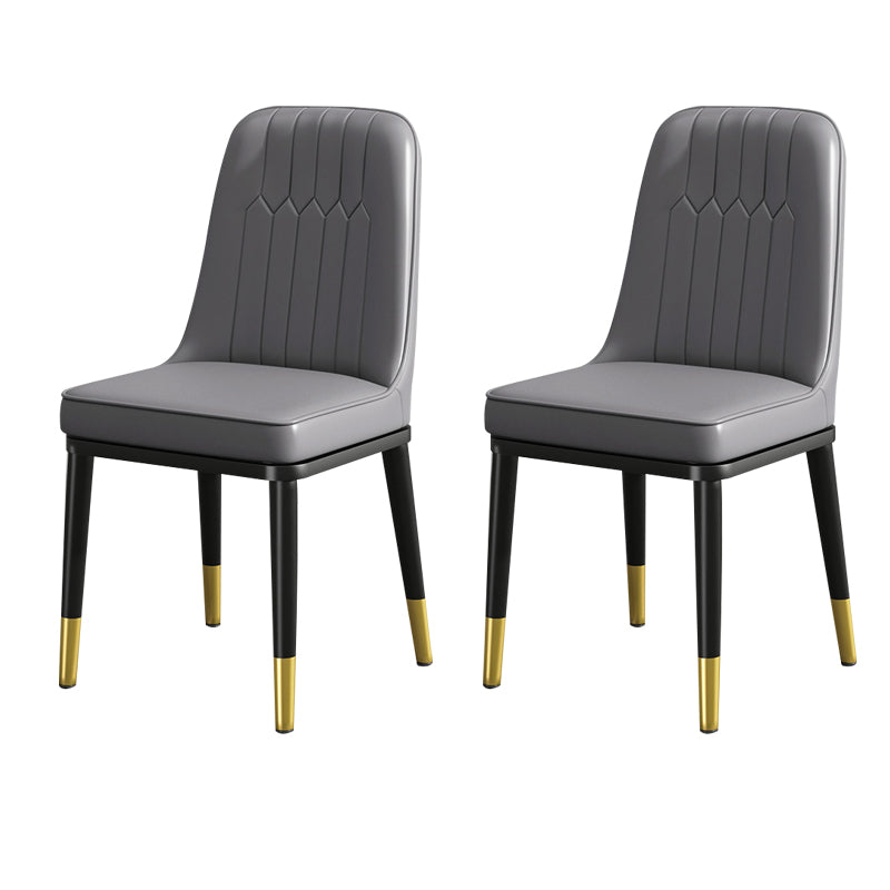 ダイニングルーム用のモダンメタルチェアパーソンズキッチンサイドチェア