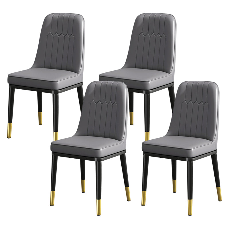 ダイニングルーム用のモダンメタルチェアパーソンズキッチンサイドチェア