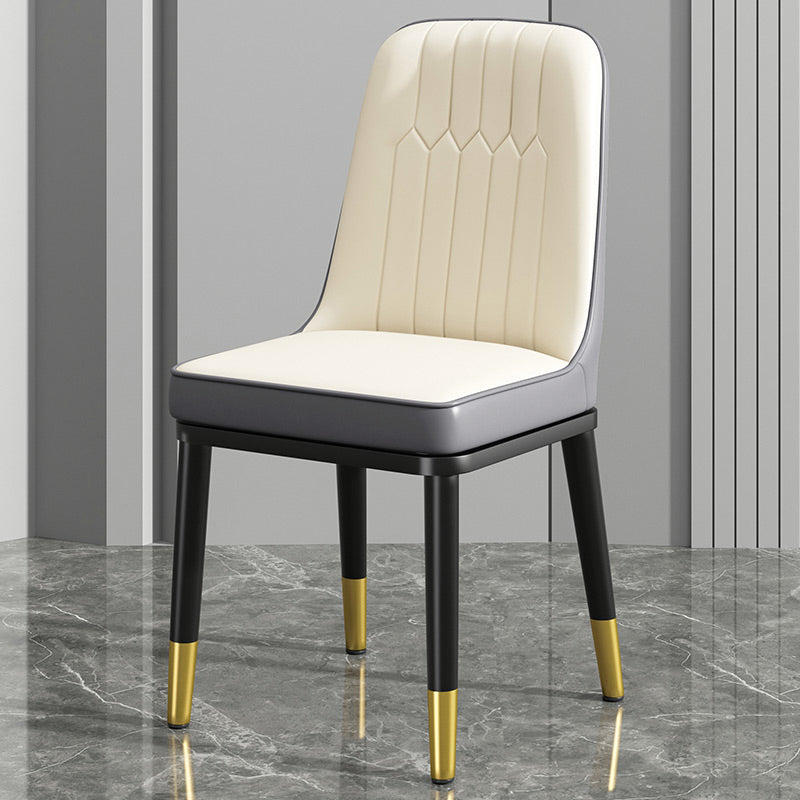 ダイニングルーム用のモダンメタルチェアパーソンズキッチンサイドチェア