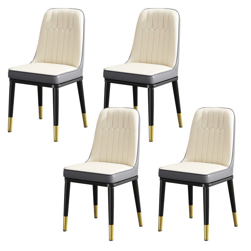 ダイニングルーム用のモダンメタルチェアパーソンズキッチンサイドチェア