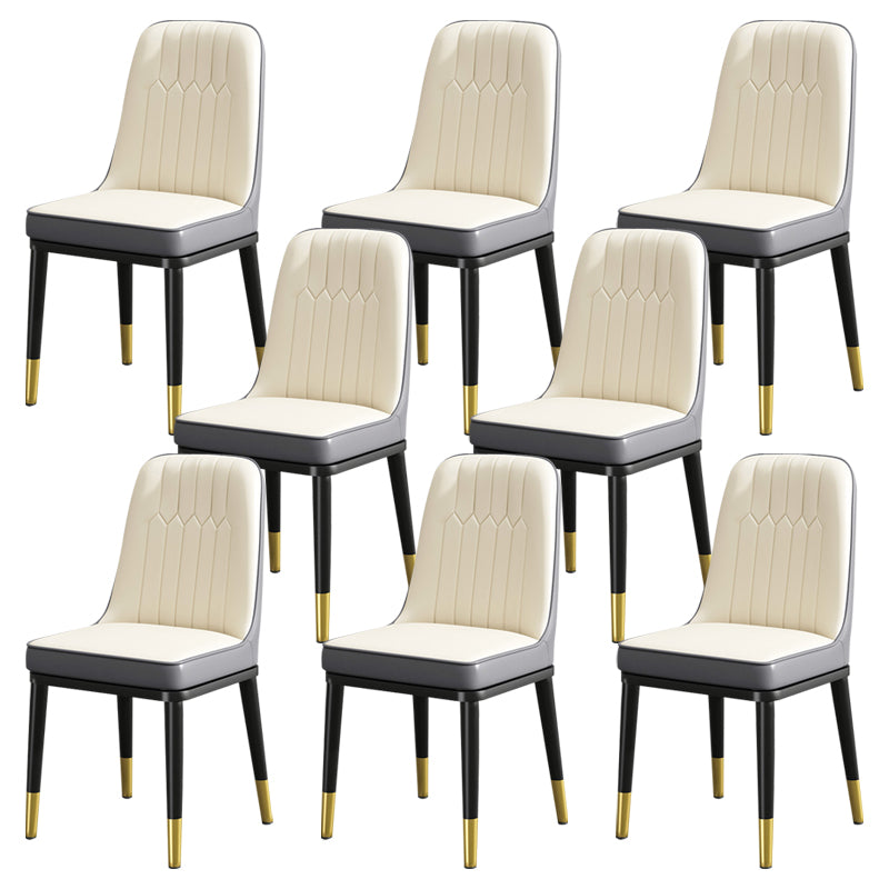 ダイニングルーム用のモダンメタルチェアパーソンズキッチンサイドチェア