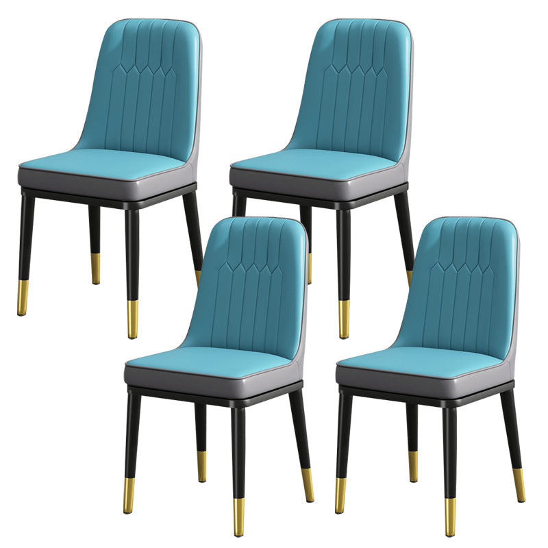 ダイニングルーム用のモダンメタルチェアパーソンズキッチンサイドチェア