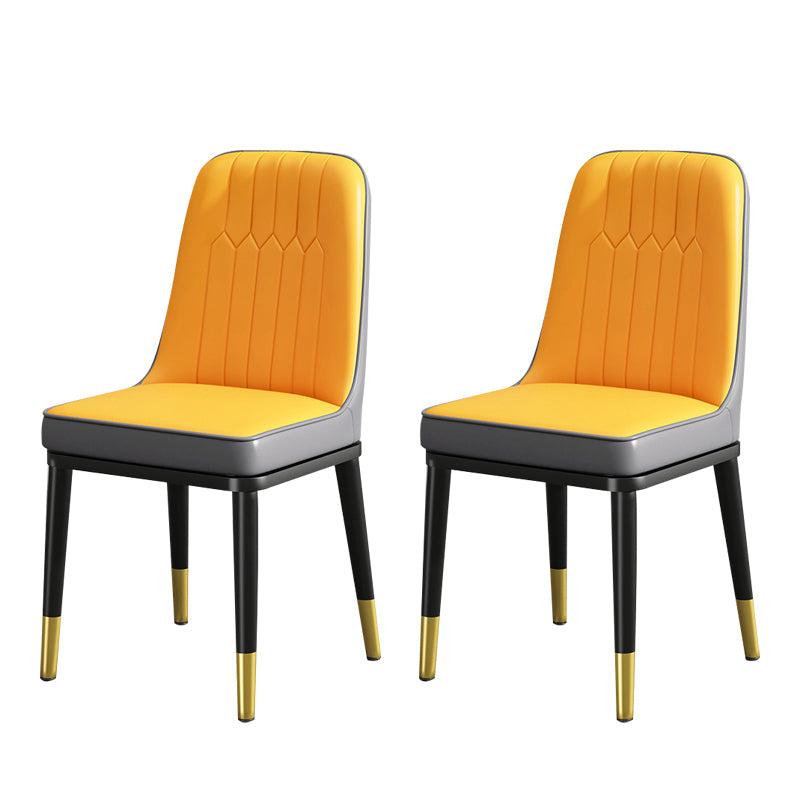 ダイニングルーム用のモダンメタルチェアパーソンズキッチンサイドチェア