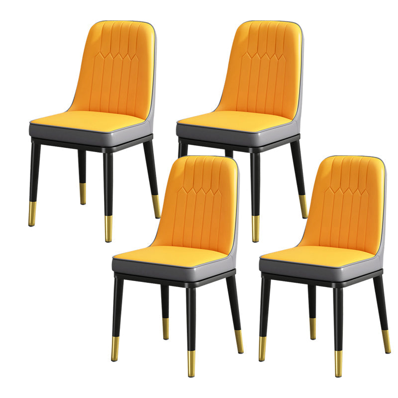 ダイニングルーム用のモダンメタルチェアパーソンズキッチンサイドチェア