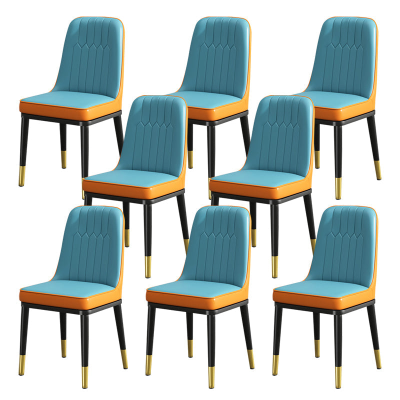 ダイニングルーム用のモダンメタルチェアパーソンズキッチンサイドチェア