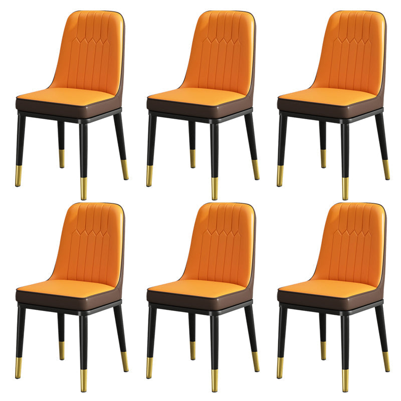 ダイニングルーム用のモダンメタルチェアパーソンズキッチンサイドチェア