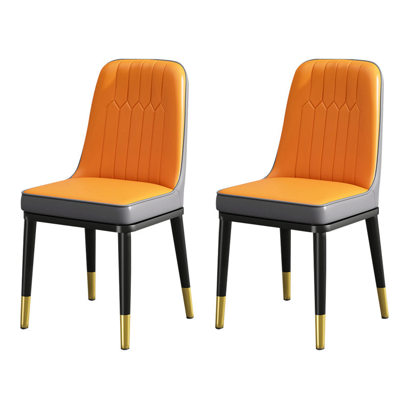 ダイニングルーム用のモダンメタルチェアパーソンズキッチンサイドチェア