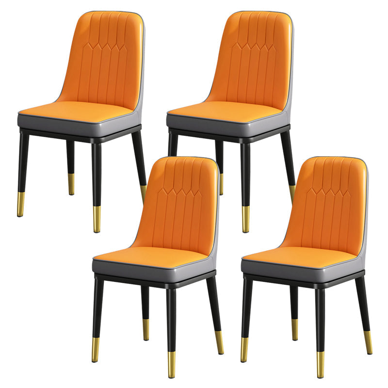ダイニングルーム用のモダンメタルチェアパーソンズキッチンサイドチェア