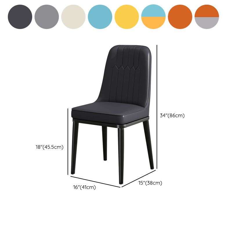 ダイニングルーム用のモダンメタルチェアパーソンズキッチンサイドチェア