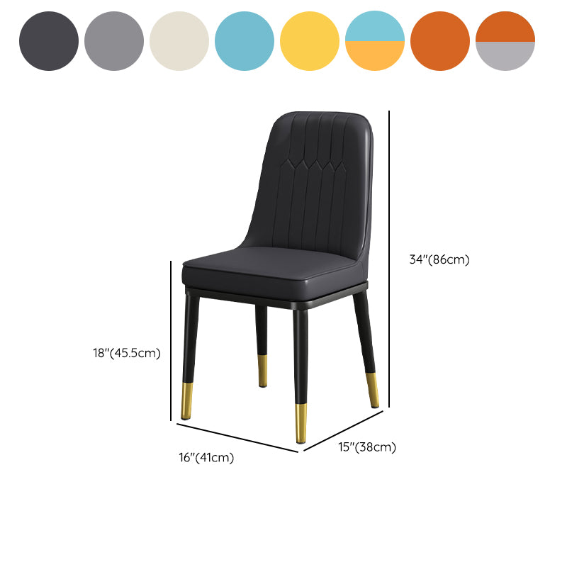 ダイニングルーム用のモダンメタルチェアパーソンズキッチンサイドチェア