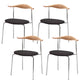 Metal Dining Chair Wooden Simplified Side Chair for Dining Room Natural Wood Black 4 Piece Set Clearhalo 'Dining Chairs' 'Dining Tables & Seating' 'dining_chair' 'furn' 'furn_dining_chair' 'Furniture' 'Kitchen & Dining Furniture' 7604899
