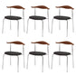 Metal Dining Chair Wooden Simplified Side Chair for Dining Room Walnut+Black 6 Piece Set Clearhalo 'Dining Chairs' 'Dining Tables & Seating' 'dining_chair' 'furn' 'furn_dining_chair' 'Furniture' 'Kitchen & Dining Furniture' 7604906