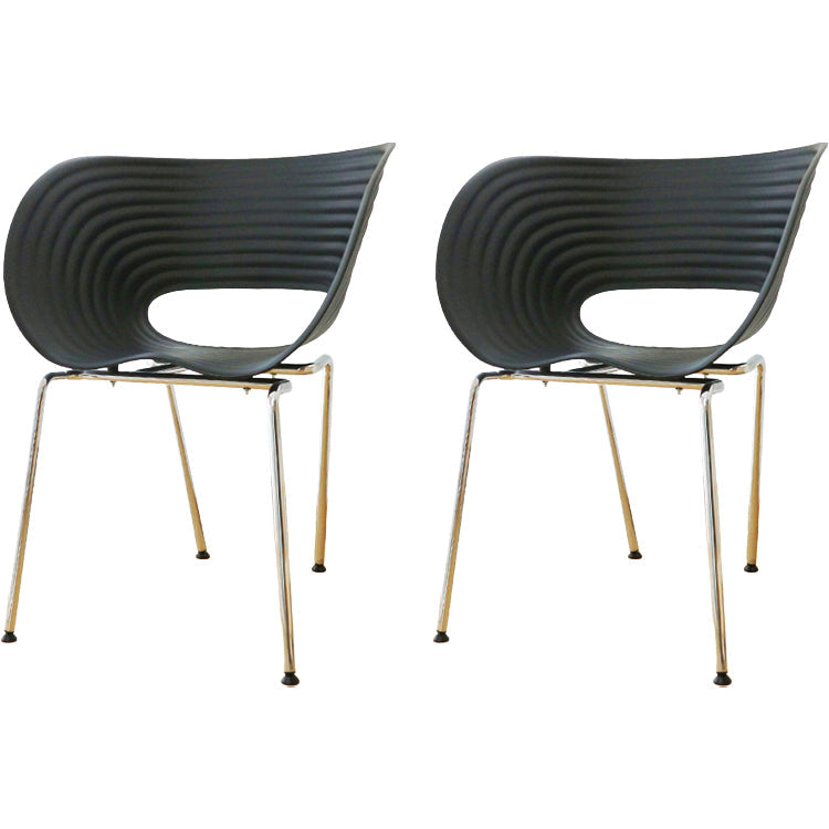 Eigentijdse plastic arm eetstoel in matte afwerking voor thuis