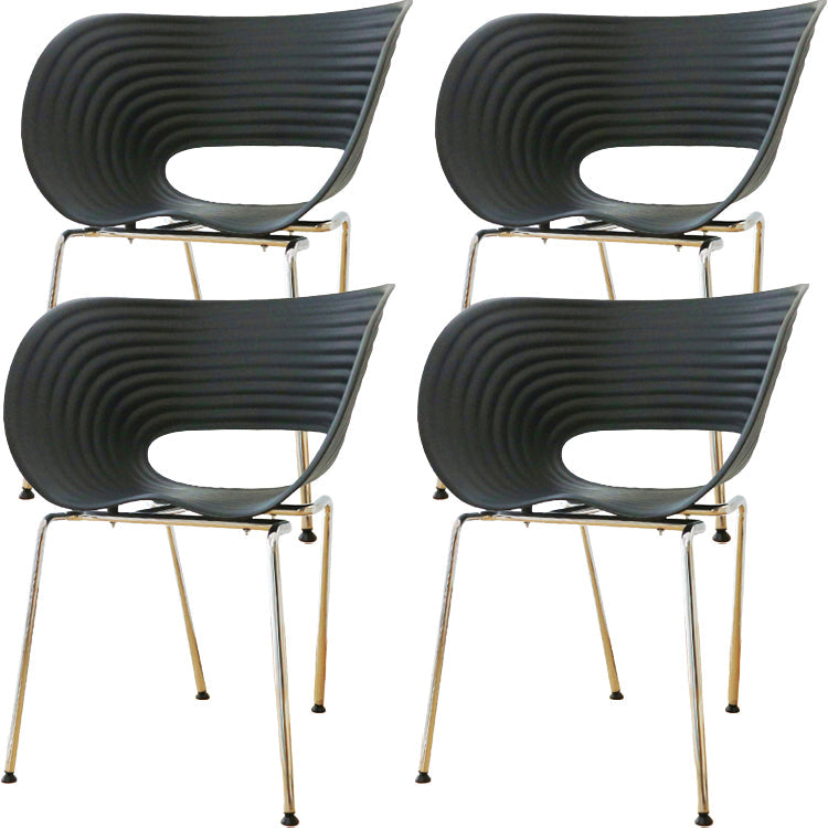 Eigentijdse plastic arm eetstoel in matte afwerking voor thuis