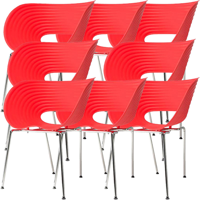 Eigentijdse plastic arm eetstoel in matte afwerking voor thuis