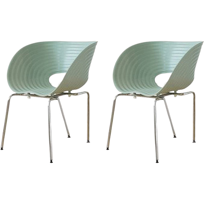 Eigentijdse plastic arm eetstoel in matte afwerking voor thuis