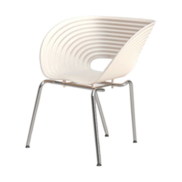 Eigentijdse plastic arm eetstoel in matte afwerking voor thuis