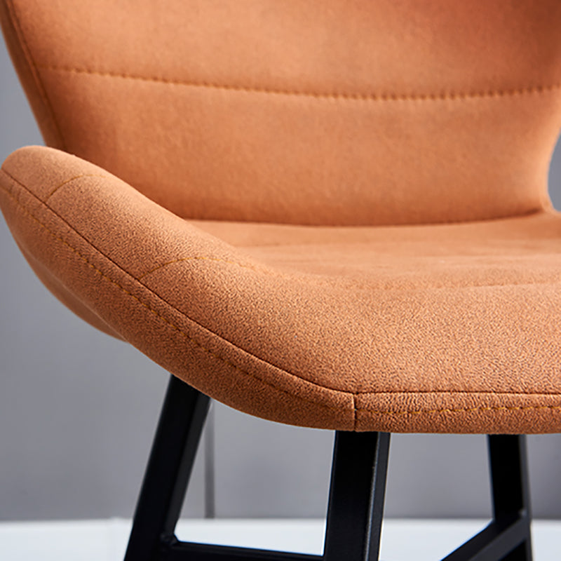 Gevormde stoel gestoffeerde lage rugbarkrukken met metalen basis