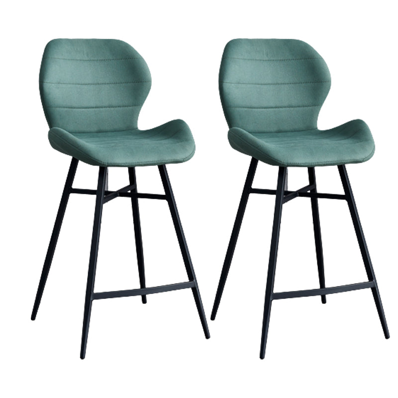 Gevormde stoel gestoffeerde lage rugbarkrukken met metalen basis