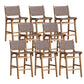 Contemporary 37" Height Solid Wood Backrest Counter High Stool Grey 8 Piece Set Clearhalo 'Bar Furniture' 'Bar Stools' 'bar_stools' 'furn' 'furn_bar_stools' 'Furniture' 'Kitchen & Dining Furniture' 7605020