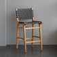 Contemporary 37" Height Solid Wood Backrest Counter High Stool Black 1 Piece Clearhalo 'Bar Furniture' 'Bar Stools' 'bar_stools' 'furn' 'furn_bar_stools' 'Furniture' 'Kitchen & Dining Furniture' 7605031