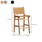 Contemporary 37" Height Solid Wood Backrest Counter High Stool Clearhalo 'Bar Furniture' 'Bar Stools' 'bar_stools' 'furn' 'furn_bar_stools' 'Furniture' 'Kitchen & Dining Furniture' 7605041