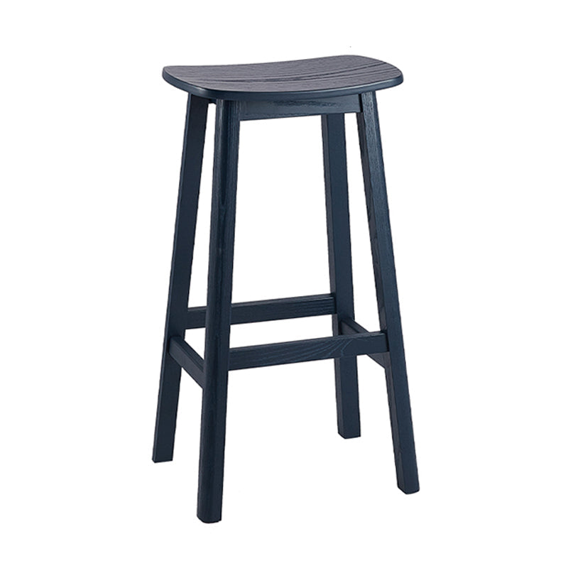Contemporary 30" Height Solid Wood Backrest Counter High Stool with 4 Legs Clearhalo 'Bar Furniture' 'Bar Stools' 'bar_stools' 'furn' 'furn_bar_stools' 'Furniture' 'Kitchen & Dining Furniture' 7605051