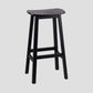 Contemporary 30" Height Solid Wood Backrest Counter High Stool with 4 Legs Black 1 Piece Clearhalo 'Bar Furniture' 'Bar Stools' 'bar_stools' 'furn' 'furn_bar_stools' 'Furniture' 'Kitchen & Dining Furniture' 7605052