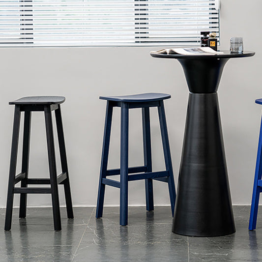 Contemporary 30" Height Solid Wood Backrest Counter High Stool with 4 Legs Clearhalo 'Bar Furniture' 'Bar Stools' 'bar_stools' 'furn' 'furn_bar_stools' 'Furniture' 'Kitchen & Dining Furniture' 7605060