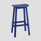 Contemporary 30" Height Solid Wood Backrest Counter High Stool with 4 Legs Blue 1 Piece Clearhalo 'Bar Furniture' 'Bar Stools' 'bar_stools' 'furn' 'furn_bar_stools' 'Furniture' 'Kitchen & Dining Furniture' 7605062