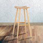 Contemporary 27.5-inch Ash Solid Wood Bar Stool with Footrest Natural 1 Piece Clearhalo 'Bar Furniture' 'Bar Stools' 'bar_stools' 'furn' 'furn_bar_stools' 'Furniture' 'Kitchen & Dining Furniture' 7605068