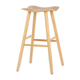 Contemporary 27.5-inch Ash Solid Wood Bar Stool with Footrest Clearhalo 'Bar Furniture' 'Bar Stools' 'bar_stools' 'furn' 'furn_bar_stools' 'Furniture' 'Kitchen & Dining Furniture' 7605077